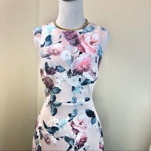 Calvin Klein floral fitted Summer dress. Size 12